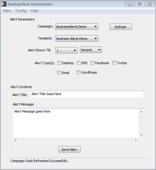 Desktop Alert Administrator