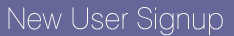 new user signup