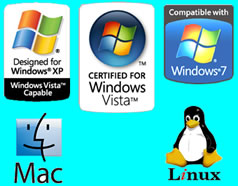 Windows XP Windows Vista Windows 7 Mac OS X Linux Ready