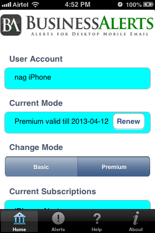 iPhone App Main Screen1
