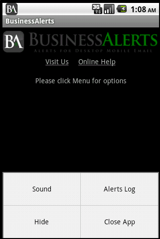 Android App Main Screen