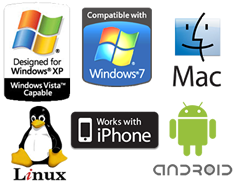 Windows XP Windows 7 Mac OS Linux iPhone Android Ready